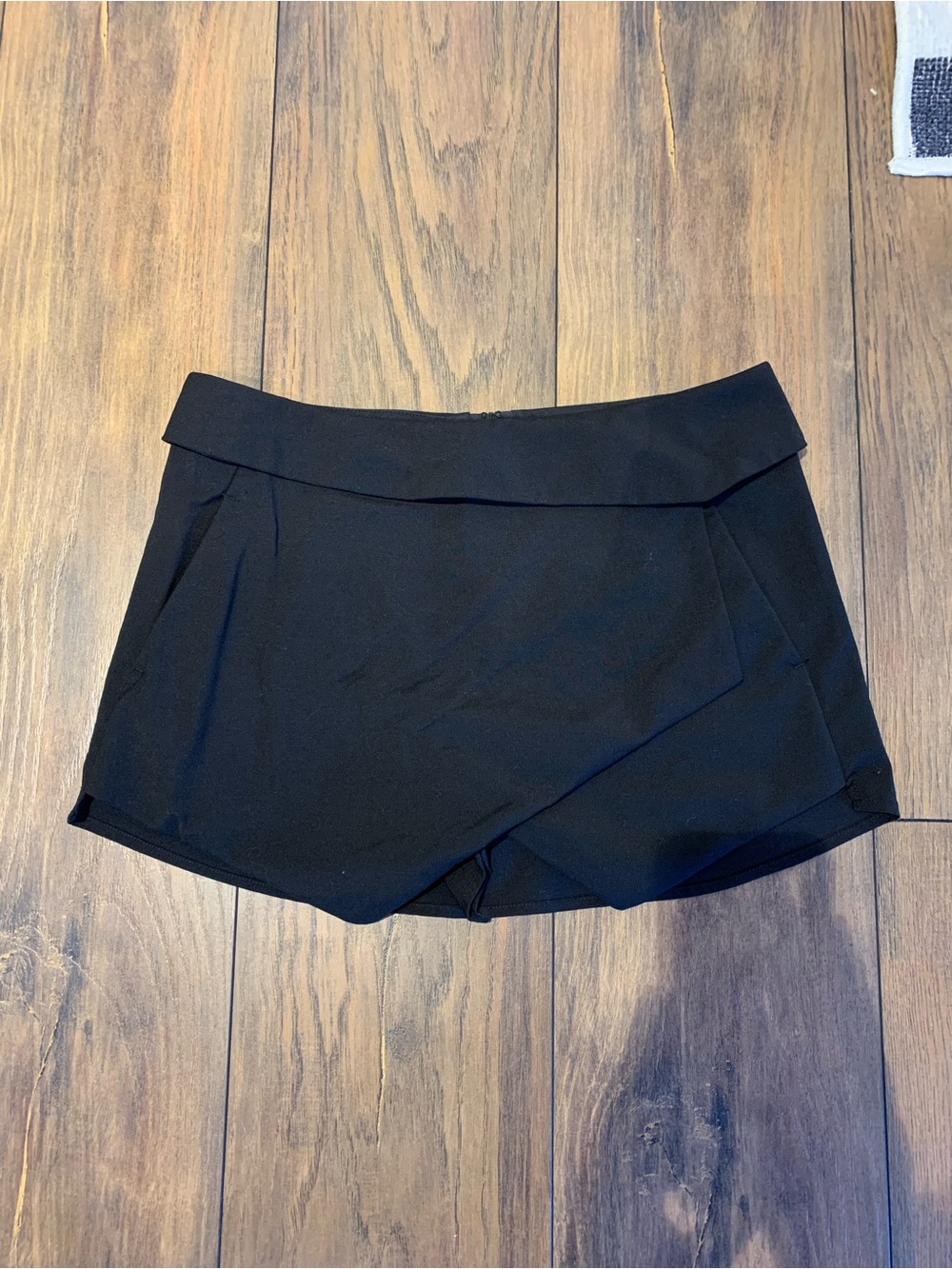 Talula Black Overlap Skort Shorts